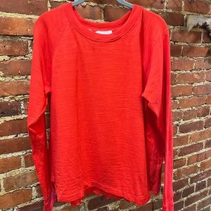 J.Crew XL red mixed media sweater (NWT)